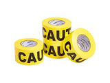 AmazonCommercial Cinta de advertencia (caution), 8 cm x 300 m, amarillo, 4 por paquete