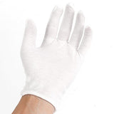 winying 12 Pares Guantes Blancos de Algodón 100% Reutilizable Elásticos Guantes Hidratantes Terapéutico para Inspeccionar Joyas Manos Secas Blanco 3 Pares