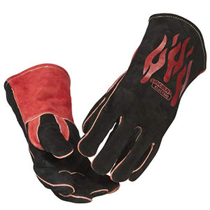 Lincoln Electric Traditional MIG/Stick Welding Gloves | 14" Lined Leather | Kevlar Stitching | K2979-ALL