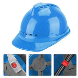 Dioche Casco Seguridad de ABS Recto Grueso, Protección Cabeza del Sitio Construcción Trabajador, Casco Rígido Ventilado y Transpirable Cinco Colores Disponibles(Azul)