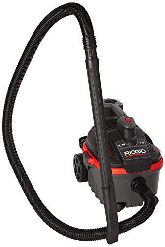 Ridgid 400RVM Aspiradora de Sólidos y Líquidos, 5.0 HP color, 4 Galones, Negro con rojo