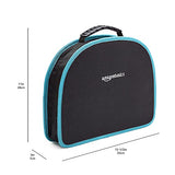 Amazon Basics - Juego de herramientas con bolsa redonda fácil de transportar, 104 piezas, color turquesa