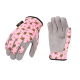 Vgo - 2 pares de guantes de jardinería para niños de 3 a 9 años, guantes de trabajo para patio para niños, guantes de trabajo de seguridad suaves para jugar al aire libre (S, rosa azul, KID-MF7362)