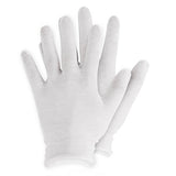 winying 12 Pares Guantes Blancos de Algodón 100% Reutilizable Elásticos Guantes Hidratantes Terapéutico para Inspeccionar Joyas Manos Secas Blanco 3 Pares