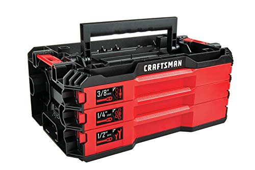 CRAFTSMAN Kit de herramientas mecánicas con caja de 3 cajones, 216 piezas (CMMT99206)