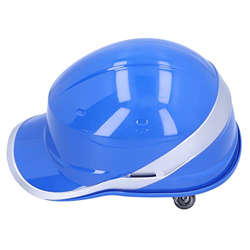 Casco de Seguridad, Protección para la Cabeza, Casco Ventilado con Banda Reflectante, Estilo de Gorra Totalmente Ajustable, Diseño de Banda Reflectante, Azul