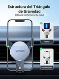 UGREEN Soporte Celular Auto por Gravedad para Ventilación, Porta Base Celular para Automóvil, Car Phone Holder Compatible con Celular de 4.7''-7'', como iPhone 14 13 12 Pro MAX, Galaxy S23 S22, Gris