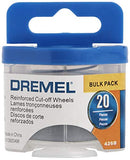 Dremel 426B - Ruedas de corte para herramientas giratorias reforzadas (20 unidades, 1-1/4 pulgadas)