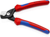 KNIPEX Tools 95 12 160 Tijeras de cable de corte escalonado, agarre cómodo de 6.25 pulgadas