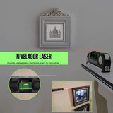 SEAFON Nivelador láser de línea, Medidor Láser Multipropósito + Cinta Métrica de 2,5 m, nivelador laser fácil uso para aplicar en techo/piso/pared nivel laser (negro)