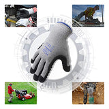 Guantes antivibración, resistentes a cortes y impactos, guantes mecánicos de trabajo, Gris, Large