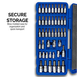 NEIKO 01145A Premium Master Combination Bit Socket Set | 45 Piece | SAE and MM | 1/4" and 3/8” Drive | Torx | Hex | External Torx | Screwdriver | S2 Steel Bits | Cr-V Steel Sockets