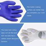 Guantes industriales cortos de 28 cm de largo, revestimiento de PVC resistente a los químicos, guantes resistentes al agua reutilizables