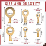 Hilitchi 330 piezas de terminales de engarzado de alambre abierto sin aislamiento en forma de U (M3 M4 M5 M6 M8 M10, TC-1, TC-A, TC-B, TC-C, TC-T)