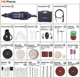 AVEDISTANTE Mini Amoladora 140 Accesorios, 130W Multiherramienta Mini Amoladora eléctrica Herramienta Rotativa multifunción con Eje Flexible/Portabrocas Sin Llave para Manualidad y Creación Bricolaje
