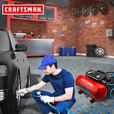 Craftsman Compresor de aire portátil de 3/4 HP de 1.5 galones, máximo 135 PSI, 1.5 CFM a 90 psi, tanque de aire libre de aceite, herramienta de aire eléctrica, CMXECXA0200141A, rojo