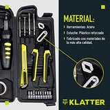 Klatter Set De Herramientas Manuales - 159 Piezas incluye Pinzas Llaves Clips Desatornilladores Matracas Cuchillas Ferretería - Caja para herramientas pensada para transportar con su propio estuche