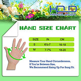 Handlandy - Guantes de jardín para mujer, sin látex, 3 pares, transpirables, con revestimiento de nitrilo, pequeños, guantes de trabajo para patio (6 pares, 2 azules y 2 amarillos y 2 violetas)