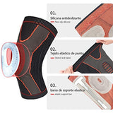 VIRIDIANA Rodillera Deportiva Multifuncionales para Hombre y Mujer, Rodillera de Gel Rodillera Deportiva Elite para Gym, Correr, Basquetbol, Voleibol, Futbol, Con bloque de silicona anticolisión para proteger y apoyar la rodilla, gris, L