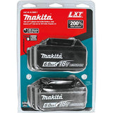 Makita BL1860B-2 Batería LXT de iones de litio de 18 V, 6.0 Ah, 2 unidades, color negro