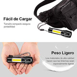 EASYTAO Linterna LED Recargable Paquete de 4, Lampara Tactica con Luz de XPE+COB Flashlight Portátil, Lampara Led con 5 Modos de Luz (4PCS)