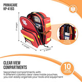 Primacare KP-4183 - Suministros médicos de emergencia para traumatismos tácticos de 17 x 6 x 9 pulgadas, bolsa trasera para traumas para sostener tanque de O2