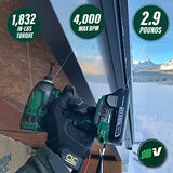 Metabo HPT Controlador de impacto inalámbrico de 18 V, tecnología de triple martillo, potente par de torsión de 1, 832 pulgadas/Lbs, disparador de velocidad variable, compatible con IP56, luz LED, solo herramienta (WH18DBDL2Q4)