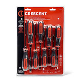 Crescent CDT8PCSET - Juego de destornilladores de doble material con punta de diamante y destornilladores ranurados