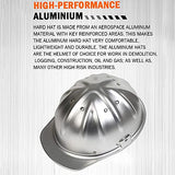 KZXCTG Casco de Aluminio Casco de Trabajo Casco Protector Ajustable Casco de construcción Aluminio Duro La Parte Superior es más Segura y eficaz para Evitar pinchazos