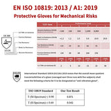 Intra-FIT - Guante profesional antivibración EN ISO 10819:2013, certificado, EN3882112, agarre de larga duración, bueno para el funcionamiento de equipos de perforación, manipulación de herramientas, mecánica, construcción y agricultura