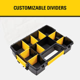 Stanley Sortmaster Lite Organizador de 29,2 cm de largo x 2,5 cm de ancho x 8,5 cm de alto, negro, amarillo y transparente (paquete de 2)