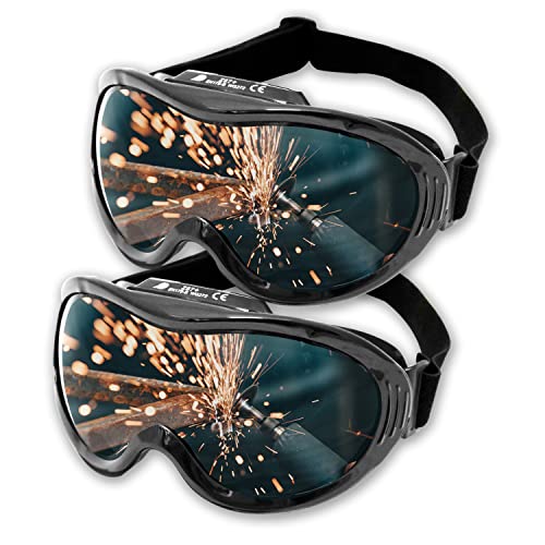 KwikSafety (Charlotte, NC Pit Viper (Paquete DE 2) ANSI Industrial (Anti-Fog, Anti-Scratch, Snug FIT) Gafas de Soldadura Sombra 5 | Ventilación Infrarrojo Soplete Llama Corte Gas Oxy-Acetileno Negro