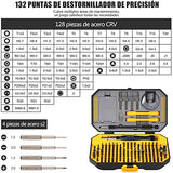 Juego de Destornilladores 145 en 1-AXIDUN Destornilladores de Precisión Extraíble Profesional Magnética Kit de Herramientas de Reparación para Teléfono/NS SWITCH/PS4/Consola de juegos/Electrónica etc.