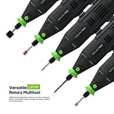 GALAX PRO - Kit de herramientas rotativas de 135 W, velocidad variable 8,000 - 32,500 rpm, 40 accesorios con eje flexible, ideal para creaciones de bricolaje, proyectos de manualidades, perforación, corte, lijado, pulido y grabado