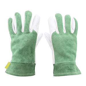 1 Par de Guantes de Soldadura de Oxifluoruro TIG, Piel de Cabra, Aislamiento Térmico, Ignífugo, Suave, Resistente Al Desgaste para Tareas de Jardín, Mantenimiento Y Mecánicas, Tamaño Libre para Hombre