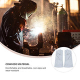 TEHAUX Guantes de Soldadura Guantes de Piel de Vaca Resistentes Al Fuego Soldador Mano de Trabajo Guantes de Línea Ignífugos Protector de Manos 34X14cm