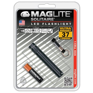 Maglite Solitaire LED 1AAA Black SJ3A016 by MagLite