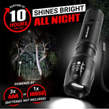 GearLight Linterna táctica LED S1000 [2 unidades] – Lúmenes altos, Zoomable, 5 modos, luz resistente al agua – Accesorios de camping, equipo al aire libre, linternas de emergencia