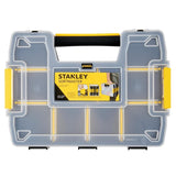 Stanley Sortmaster Lite Organizador de 29,2 cm de largo x 2,5 cm de ancho x 8,5 cm de alto, negro, amarillo y transparente (paquete de 2)