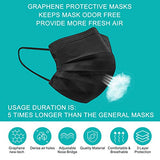 SuperHC 50 máscaras protectoras de grafeno, cubiertas faciales desechables, transpirables de 3 capas no tejidas, antipolvo, ligeras máscaras faciales para adultos, hombres, mujeres, oficina, al aire última intervensión