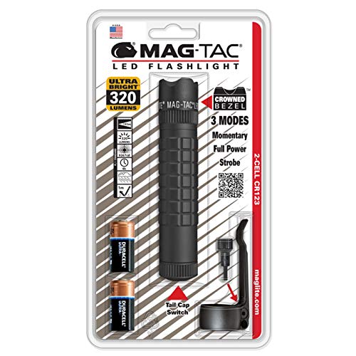 Maglite Linterna Mag Tac Led con Bisel Coronado, Blister, Negra