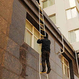 Escalera de soga ignífuga con mosquetones, escalera de incendio, escalera multifuncional pesada, para ventanas y balcones, uso rápido en el fuego (10 m)