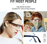 WOKUSEY Paquete 2 Gafas Protectoras, Plegable Gafas de Seguridad, Gafas a Prueba de Polvo, Antivirus, Antiempañantes, Antirayaduras y Transparentes, Gafas para Fluidos, Micropartículas Contaminación, Golpes, Rayaduras,Protección para los Ojos con Marco Aj