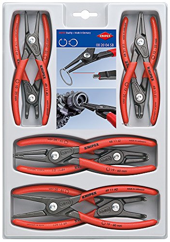 KNIPEX 00 20 04 SB Juego de pinzas de precisión para anillos de retención 295 mm