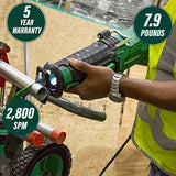 Metabo HPT Sierra de sable | con cable | 11 amperios | velocidad variable | interruptor de función orbital, sistema de transmisión de engranajes biselados | pie pivotante ajustable | CR13VST