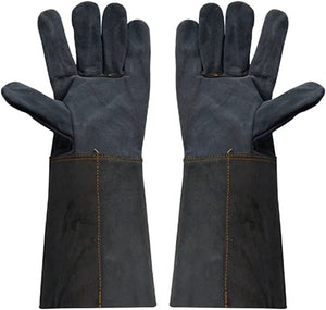 Guantes de jardinería, guantes de soldadura, guantes de trabajo protectores, guantes de cuero de guantes de soldadura Guantes de cuero de cuero que trabaja en el jardín protector contra el guiso de ma