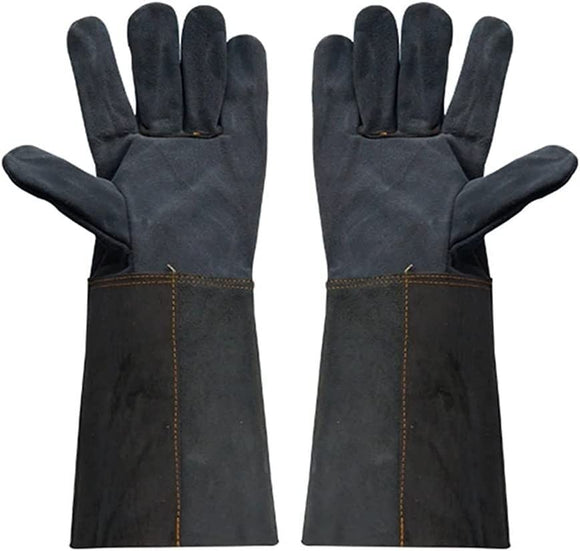 Guantes de jardinería, guantes de soldadura, guantes de trabajo protectores, guantes de cuero de guantes de soldadura Guantes de cuero de cuero que trabaja en el jardín protector contra el guiso de ma