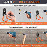 COFIT 12 paquetes de ganchos de garaje, ganchos de almacenamiento de pared de acero resistente para bicicletas, palas, mangueras de jardín y otras herramientas