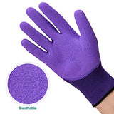 Gloryfox Guantes de jardinería para excavar y plantar (2 pares con garras, morado)