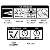 MagLite, XL50 Spectrum Series Linterna, AAA, Cuerpo Negro, luz LED roja